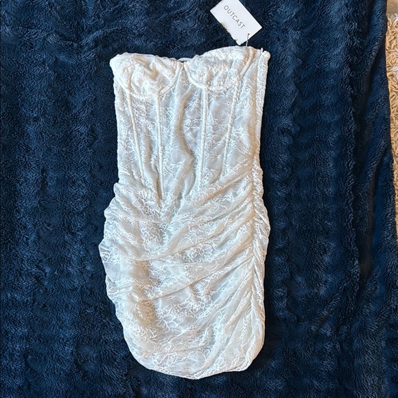 Outcast White Lace Mini Dress - Picture 1 of 5
